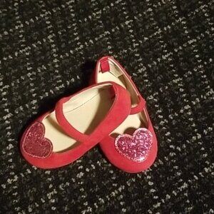 Girls Red Ballerina slip ons